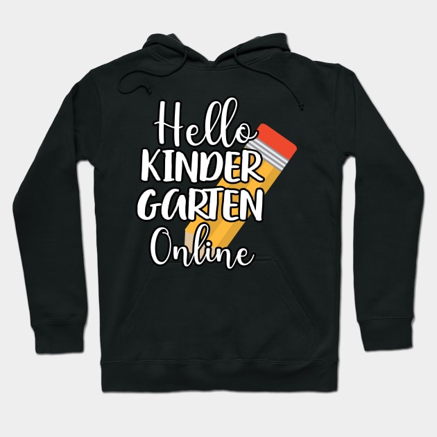 Online Hello Grade Virtual Back to School - Hello Kindergarten Online 2020 Hoodie by WassilArt